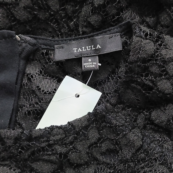 Aritzia Talula Barnum Black Lace Mini Dress Women's Size 6 - Picture 12 of 14